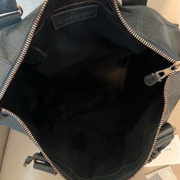 Authentic Balenciaga Work Leather Bag - 2011 Anthracite G21 Rose Gold Hardware - Picture 13 of 16